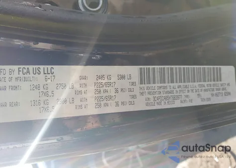 2017 Dodge Journey Se from USA, damaged, VIN 3C4PDCAB5HT683977